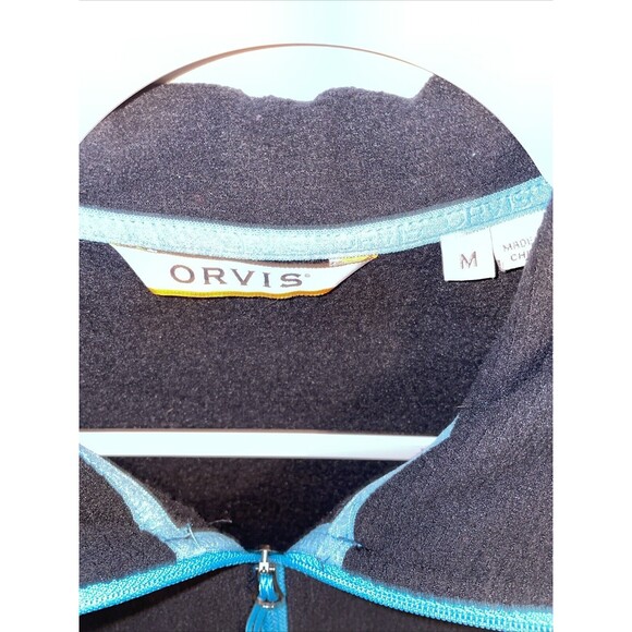 Orvis Women’s Running Jacket Size Medium Black Zip Collar Athleisure Hiking Walk - Picture 2 of 12